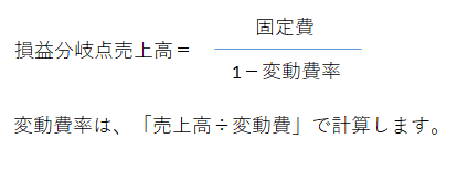 損益分岐点売上高の算式