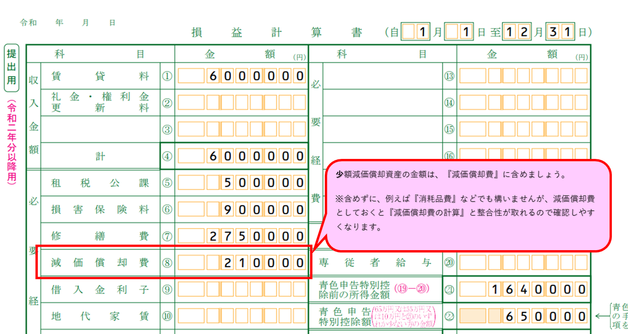 青色決算書1ページ目の書き方